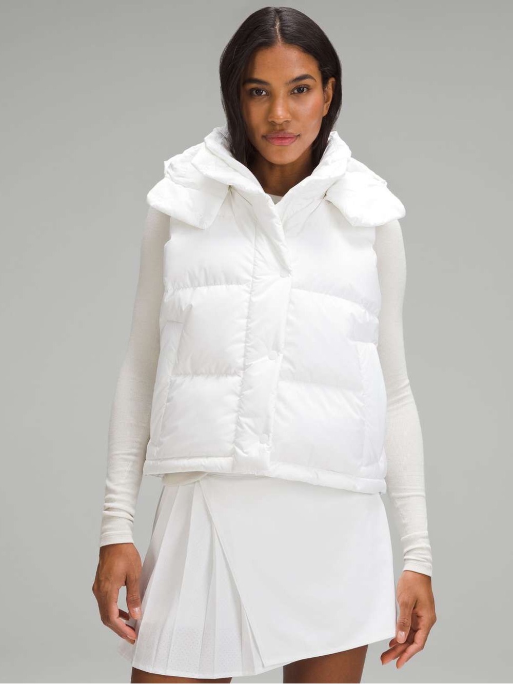 Lululemon wunder puff vest in white